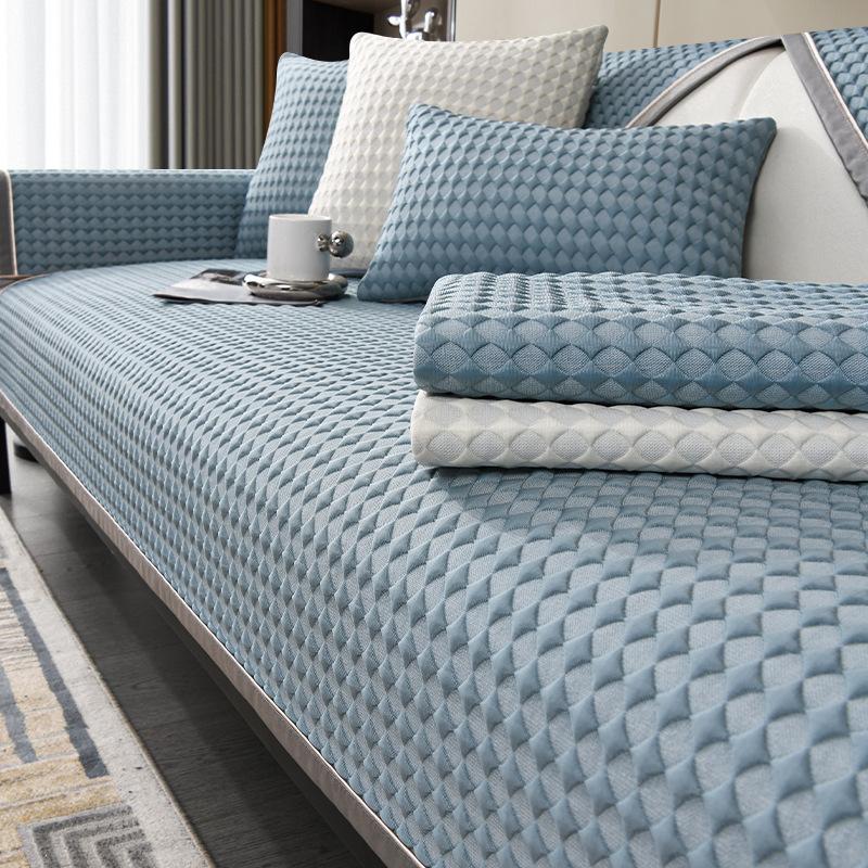 Ice Silk Sofa Cover Summer Cushion Slip Resistant Luxe Modern High End Sofa Pad Mat Decor  Lightweight Cooling Seat Cover For Comfort And Style