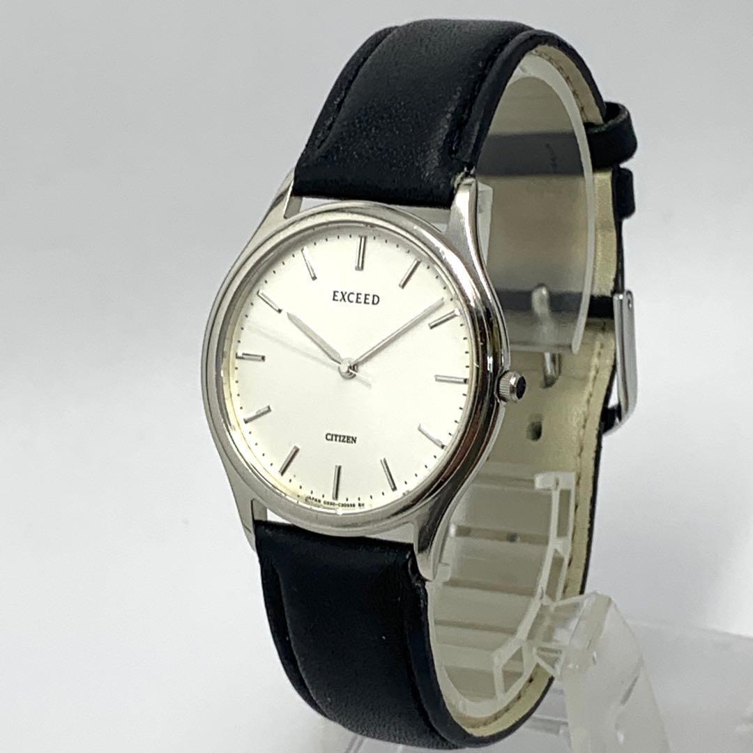 Used 411 [Battery replaced and cleaned] Working item CITIZEN Men s Watch Citizen EXCEED Silver Quartz Popular Rare Vintage