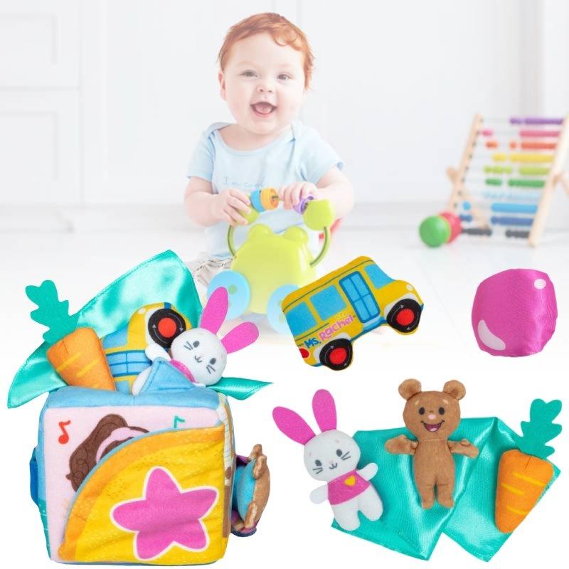Delightful Ms. Rachel Surprise Learning Box Plush Toy With Adorable Rabbit Design