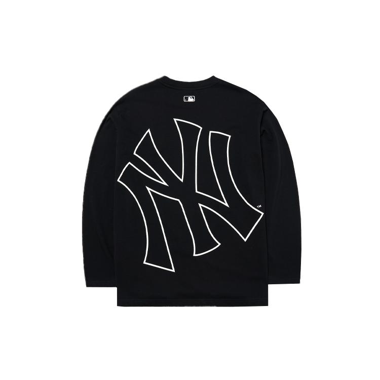 MLB Base Logo T Shirts Unisex Black Crew Neck Moderate Straight Fit 3ATSL0314-50BKS L