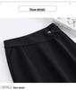 Slim-Fit Stretchy Black High-Waist Slit Midi Skirt for Women