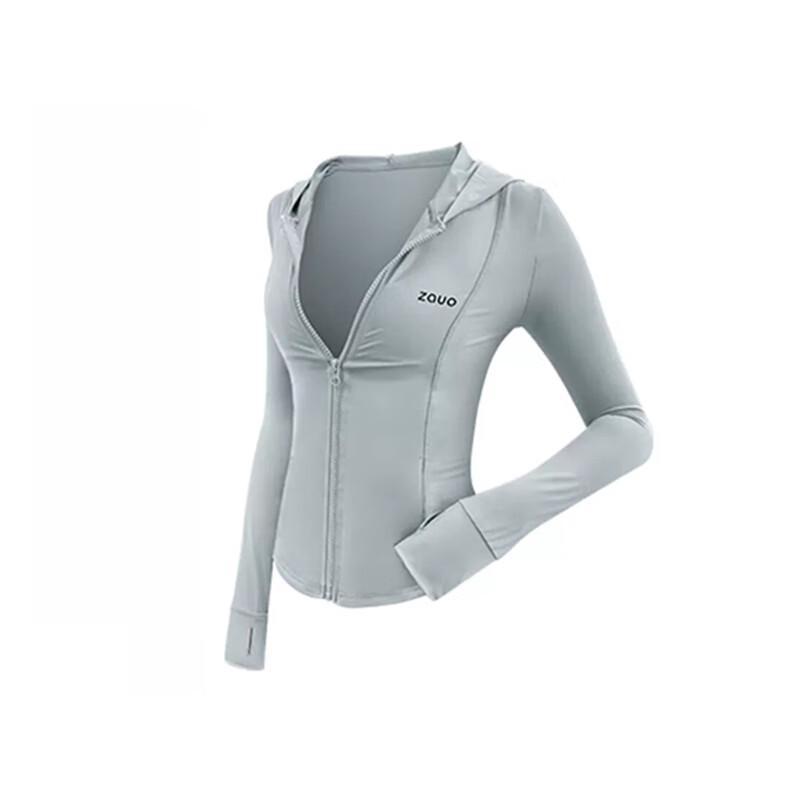 Zauo Slim Fit Breathable Ice-Feel Sun Protection Hoodie M