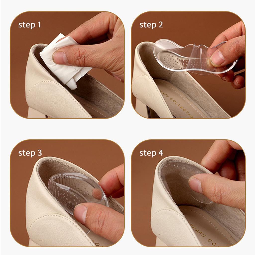1 Pairs Silicone High Heel Protectors for Shoes - High Heel Inserts for Women Prevent Blister Anti-wear Heel Pads for Feet