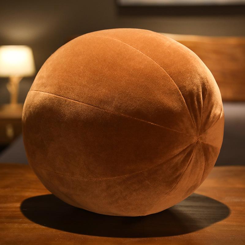 Nordischer Stil Runde Kugel Kissen Samt Sitz Hocker Gefülltes Kissen Raum Sofa Dekor Weiches Kugel Kissen Taille Rücken Kissen