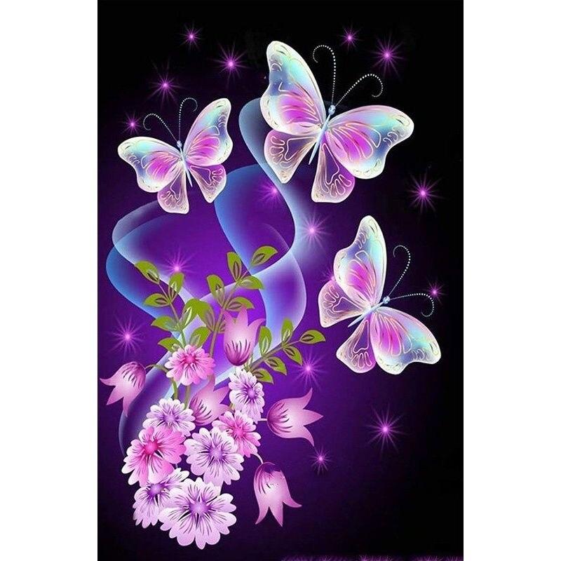 Diamond Painting Full Round Butterfly For Kids 5D Diy Diamond Embroidery Sale Animal Mosaic Handicraft