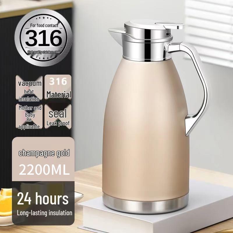 Large Capacity Stainless Steel Insulated Teapot Kettle Flask