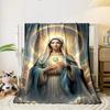Sacred Heart Halo Clouds  Printed Blanket for Living Room Bed Couch lunch break Soft Cozy Blanket for Friend's festival Gift