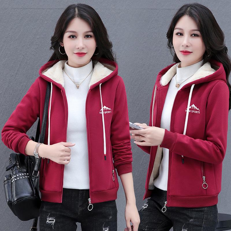 

Женский зимний теплый кардиган с капюшоном и подкладкой, утолщенный теплый кардиган с капюшоном на молнии XS