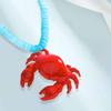 Neue Perlenanhänger Krabbe Halskette Emaille Krabbe Kindliches Design Handgemachte Halskette Boho Stil Strandhalskette Party Schmuck