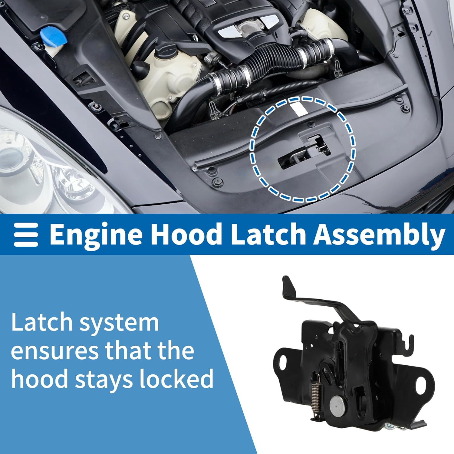 Hood Latch Assembly for Mazda 6 2014-2017 Engine Hood Latch Lock Release No.GJT156620B/MA1234120 1 Pcs