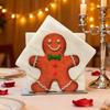 Eisen Lebkuchenmann Serviettenhalter Feiertagsmotiv Eisen Serviettenständer Papierhandtuch Aufbewahrungshalter