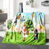 1pc Springtime Adventures Nature Flannel Blanket,Ultra Soft Warm Plush Throw for Home Bedroom Bed Sofa Cover Camping Picnic Gift Y7247