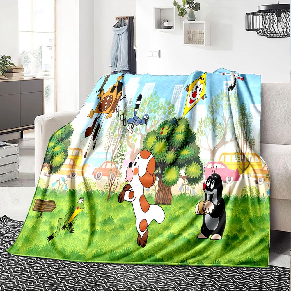 1pc Springtime Adventures Nature Flannel Blanket,Ultra Soft Warm Plush Throw for Home Bedroom Bed Sofa Cover Camping Picnic Gift Y7247