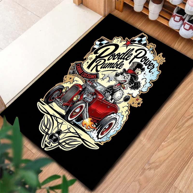 Street graffiti car Pattern Square Carpet,Area Rug,Carpet Rug for Living Room Bedroom Sofa Playroom Decor,Non-slip Floor Mat,Holiday Birthday Gifts