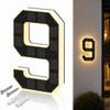 6.7 Inch Size LED Address Numbers Solar Powered Lighted House Numbers  Home Exterior