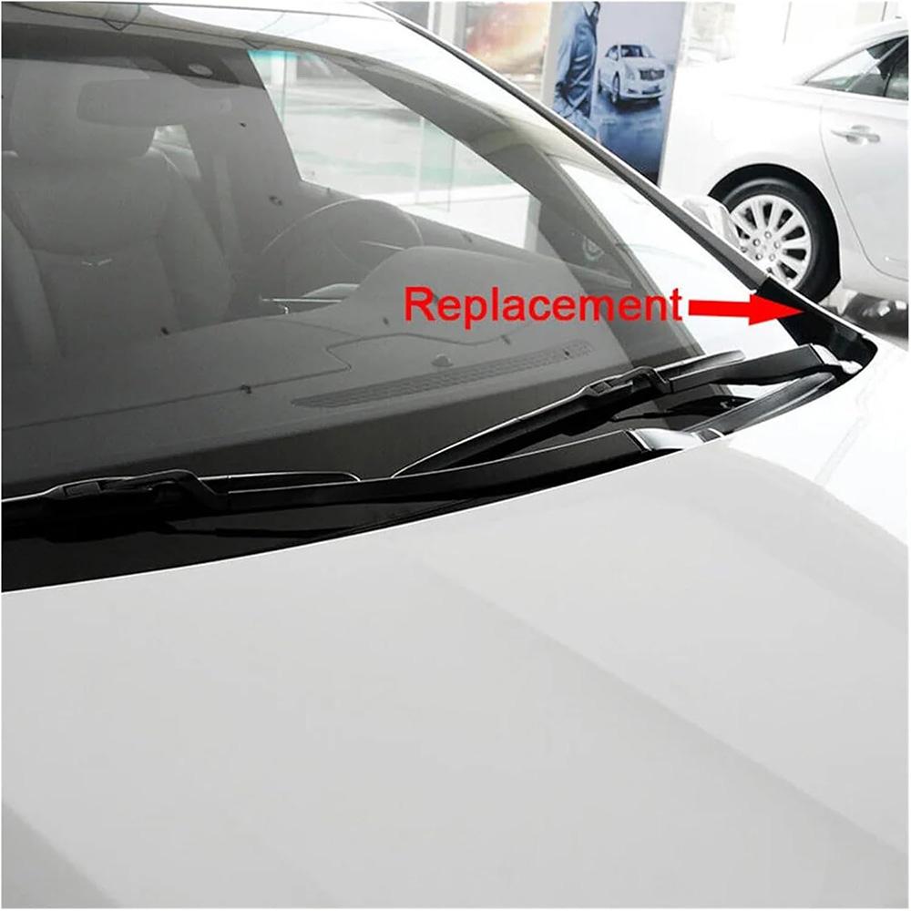 2Pcs Car Front Wiper Side Cowl Extension Cover Trim For Cadillac XTS 2013-2019
