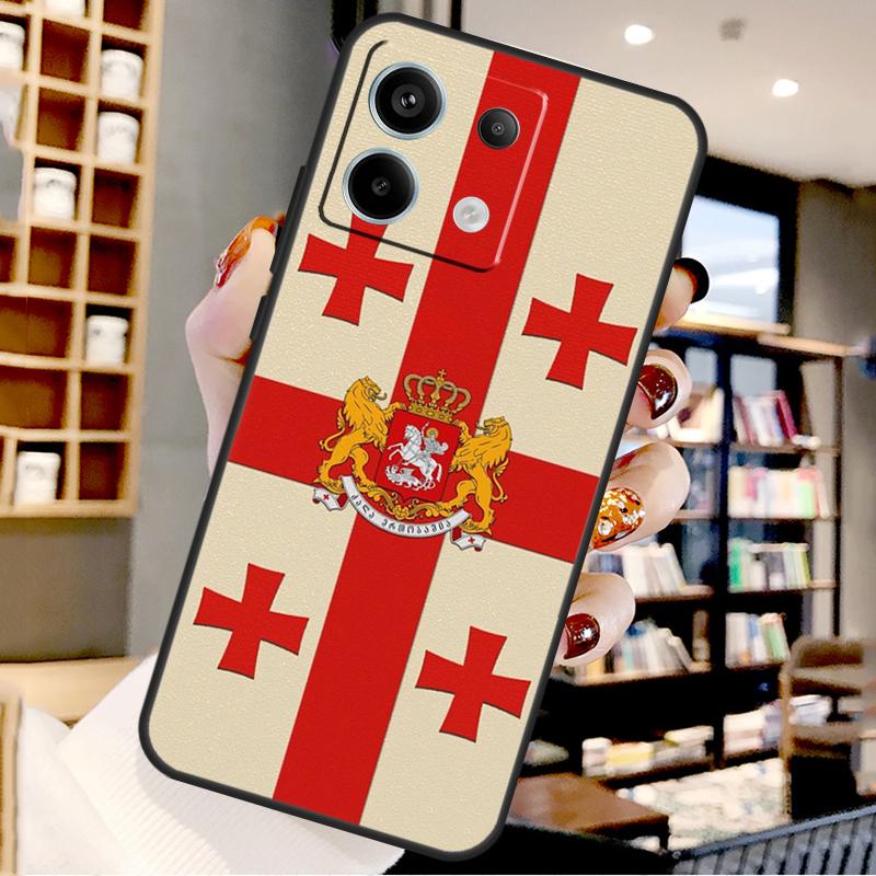 Georgia Flag For Xiaomi Redmi Note 14 Pro 12 11 9 10 13 15 Pro Plus Case For Redmi 15 10C 12C 13C 14C 15C