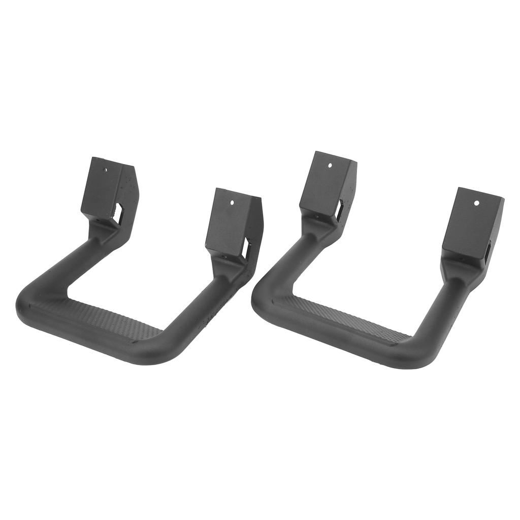 Truck Side Step Set Black Powder Coated Cast Aluminum Rugged Anti Slip Step Pad Universal Fit Replacement for Chevy