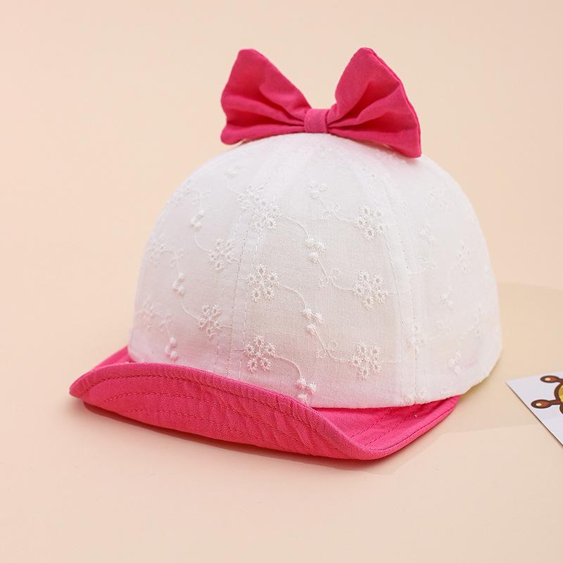 New Arrival: Baby Girl Soft Brim Adjustable Sun Hat - Versatile, Sweet Princess Duckbill Cap