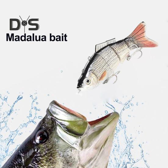 13.5CM/39.3G/54G Elektrická vícekloubová rybářská nástraha s plovákem, dobíjecí přes USB, LED svítící, plavající nástraha, robotická umělá nástraha, rybářské příslušenství