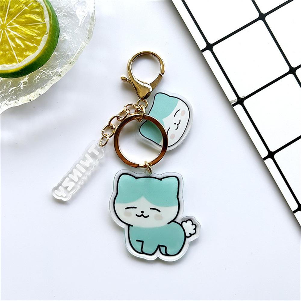 3PCS KPOP ITZY Acrylic Double-sided Keychain Twinzy Cartoon Keyring Yeji Lia Ryujin BORN TO BE World Concert Fans Collection