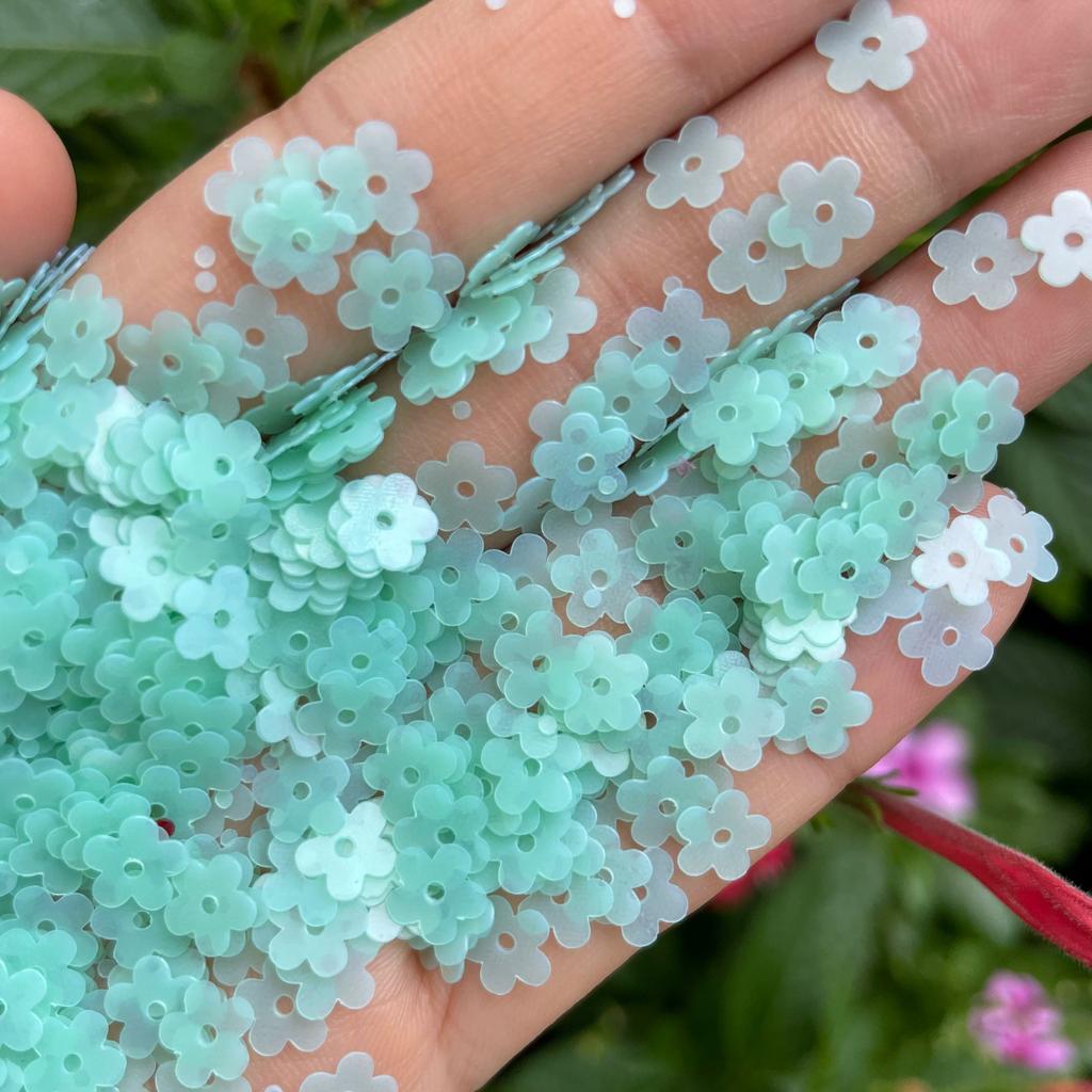 50g 5mm 7mm Matte Five Petal Sequins Flower Flat Sequins Loose Glitter Paillettes Handcraft Sparkle Loosen Sequins