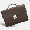 2024 Men's Genuine Leather Briefcase: Cowhide Shoulder Messenger Bag with Password Lock - European and American High-End Design