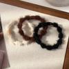 3 stk/sett Elastiske hårbånd for kvinner Gummistrikker Enkle ensfargede hårstrikker Hårtilbehør