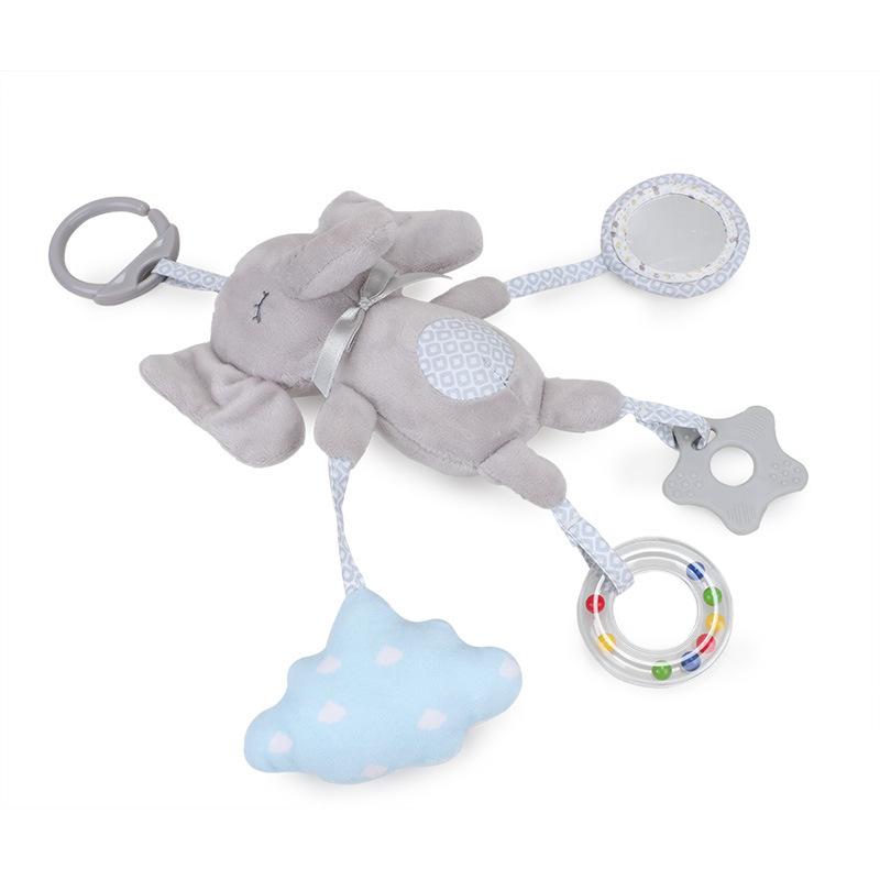 Soft Elephant Plush Bell Rattles Animal Handbells Rattles Plush Infant Baby Development Handle Toys Baby Toy for Newborn Gifts