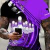 Men's Retro 3D Graphic Print T-Shirt - Perfect for Daily Wear and Vacation