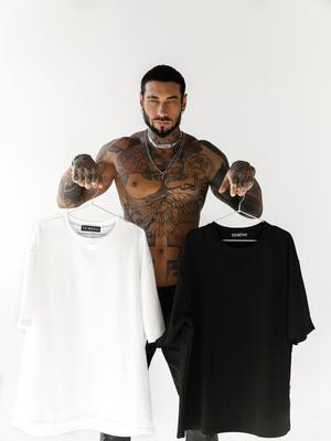 Heavy Cotton Oversized T-shirt Men Women High Quality Short Sleeved Casual Loose Shirt Comfortable Breathable Male Female Clothing