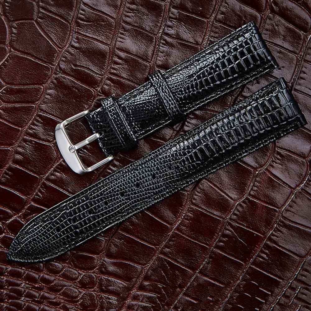 Modisches Lederarmband mit Echsenstruktur, Dornschließe, Uhrenarmband für Damen und Herren 12mm 14mm 16mm 18mm 20mm 22mm 24mm