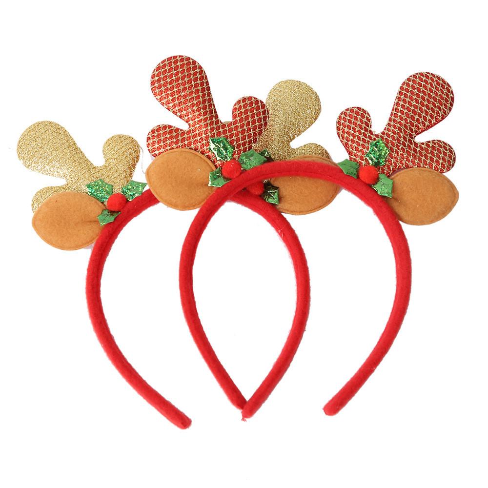 Unique Plush Antler Headband With Bells For Merry Christmas Celebrations And Gatherings