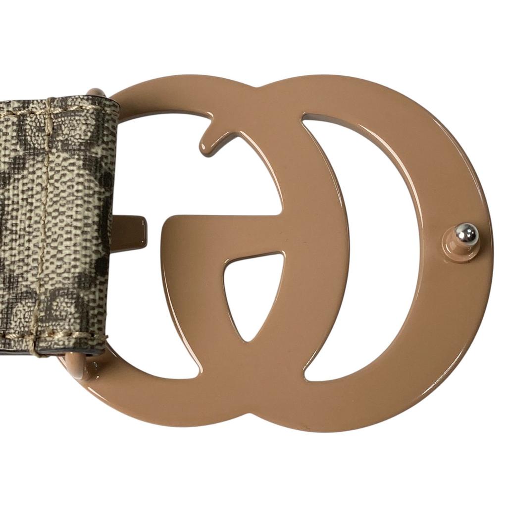 Used GUCCIbelt Pink beige/Brown Leather Women