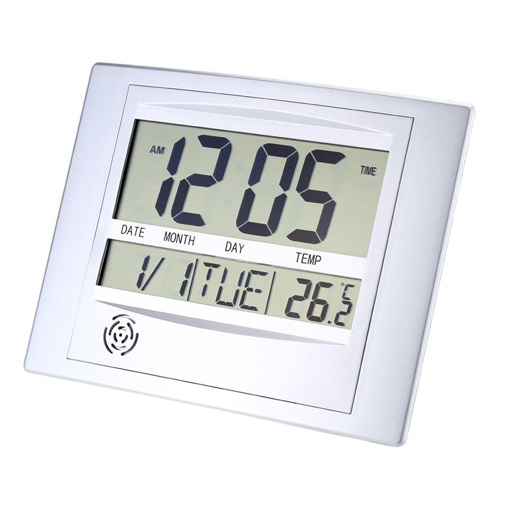 Digital Wall Clocks Multifunction Electronic Thermometer Calendar Alarm Clock as picture show