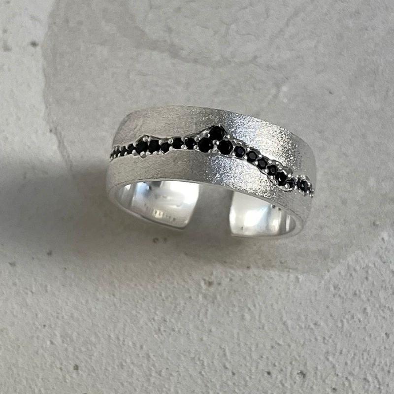 

Minimalist Handmade Simple Black Zircon Dot Rings For Women Vintage Fashion New Jewelry Gift Party Birthday anillos resizable