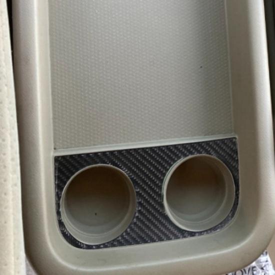 For Honda Odyssey 2005-2010 Carbon Fiber Interior Rear Cupholder Cover Trim