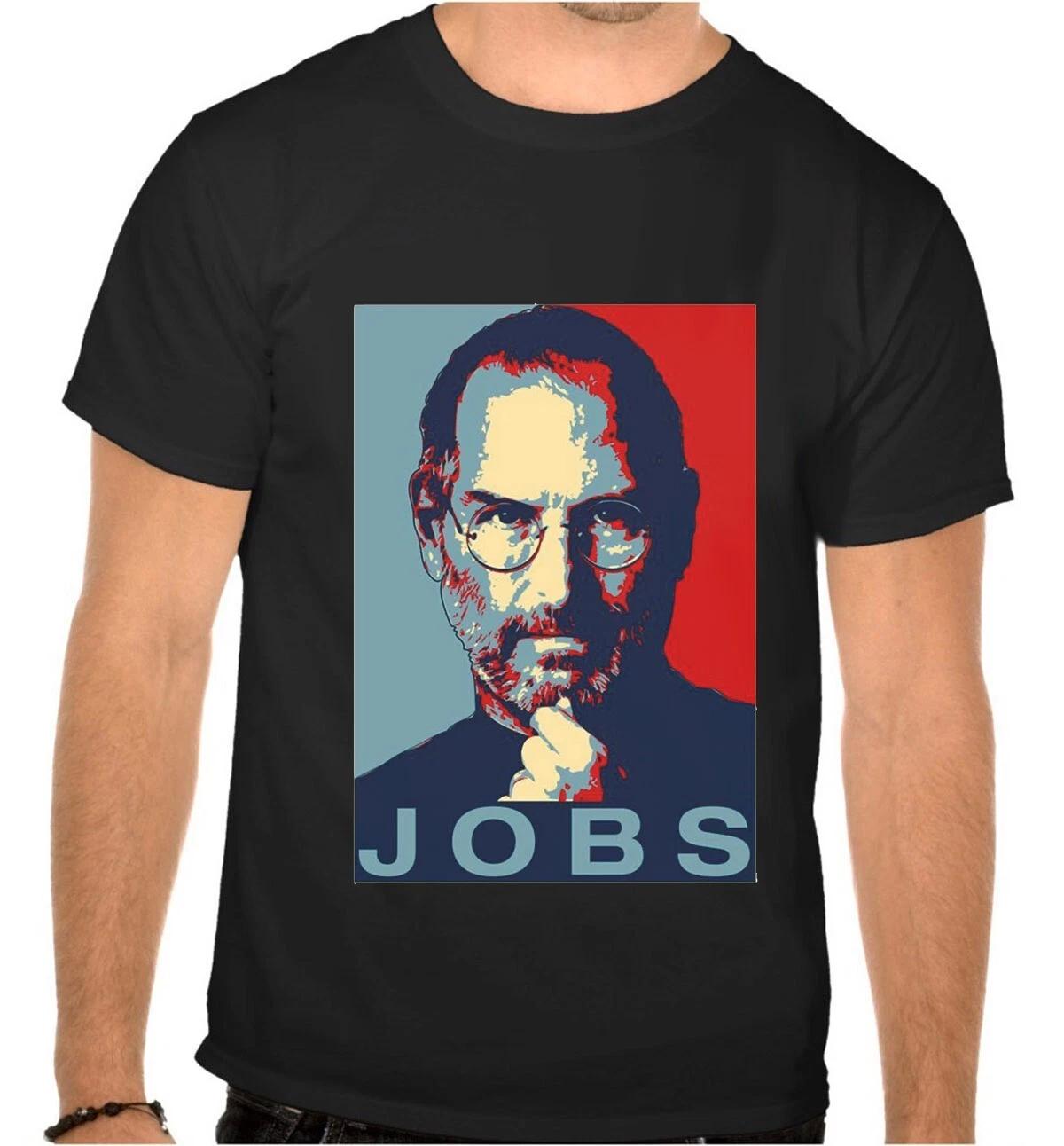 

Unisex Tees 100% cotton Men s Women s STEVE JOBS BLACK T-SHIRT -1054- L