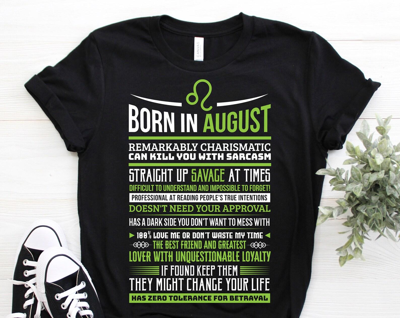 Leo Facts Traits Horoscope Zodiac Astrological Sign Funny T-Shirt, Born On July 23 - August 22 Gifts, Leo Birthday Christmas Present Tees, 110