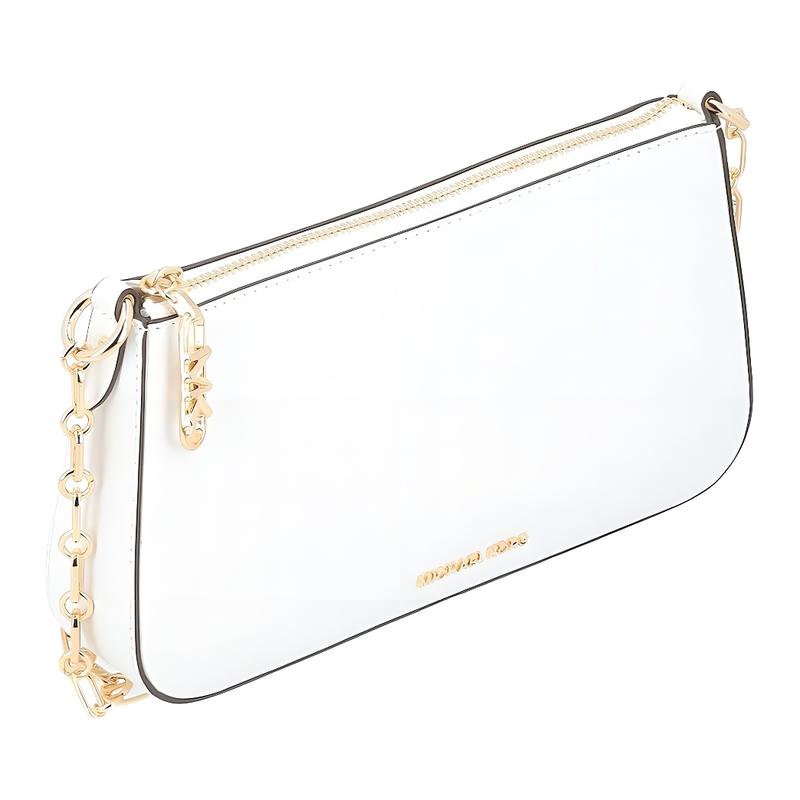 Michael Kors Empire Brand Logo Leather Hand Shoulder Bag Regular Women's White