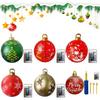 Giant Luminous Inflatable Christmas Ball with Lights 60cm LED Inflatable Decorated Ball Home Garden Party Props Festive Supplies