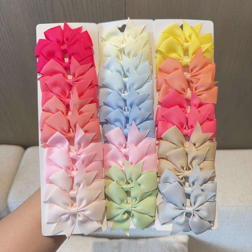 10 szt./zestaw Nowe Śliczne Wstążkowe Kokardki Spinki do Włosów dla Dzieci Ręcznie Robione Kokardy Wsuwki do Włosów Nakrycia Głowy Akcesoria do Włosów dla Dziewczynek