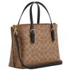 Coach Mollie Brand Logo Detachable Shoulder Strap Tote Bag Shopping Bag Women Tote Brown Black CV965-IMQRX