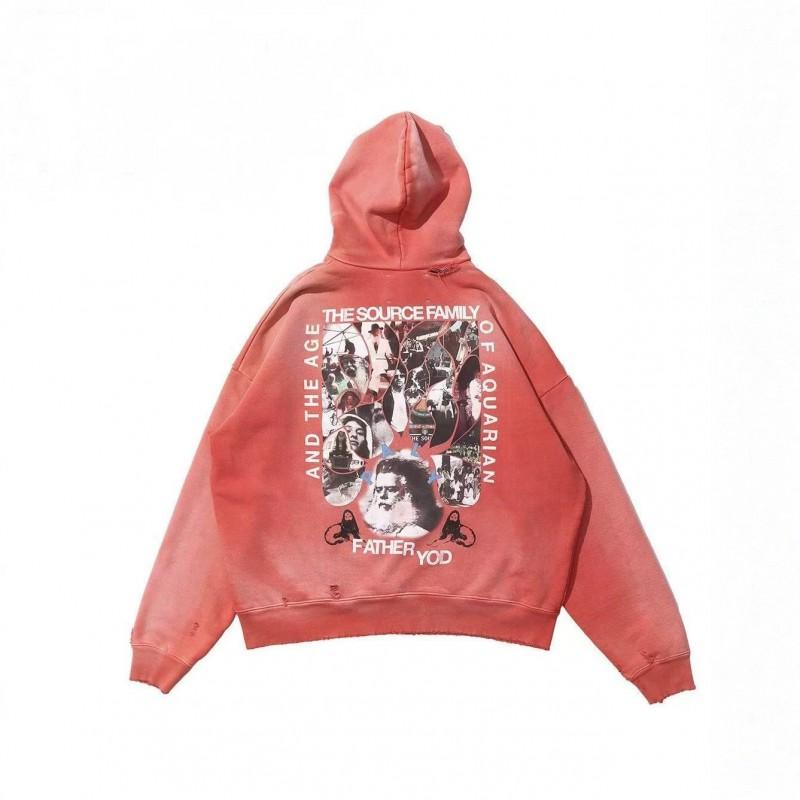 Mens Oversized Distressed Washed Hoodie Streetwear Casual Long Sleeve Cotton Sweatshirt 2026