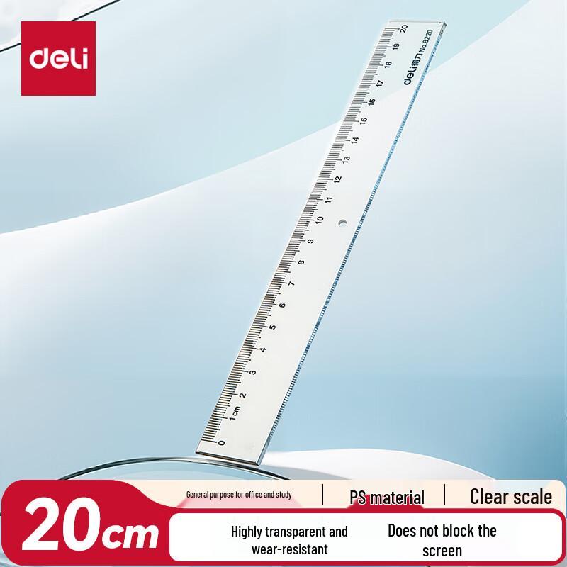 Deli Plastic Straight Ruler
