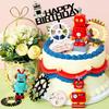 Robot Tårtdekorationer för Pojkar Robot Födelsedagstårta Topper Kugghjul Grattis på Födelsedagen Robot Tårta Cupcake Dekorationer Robot Födelsedagskalas