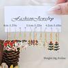 5Pairs Christmas Mixed Earrings Set for Women Santa Claus Xmas Tree Snowflake Elk Snowman Hook Stud Earring Girl Party Jewelry