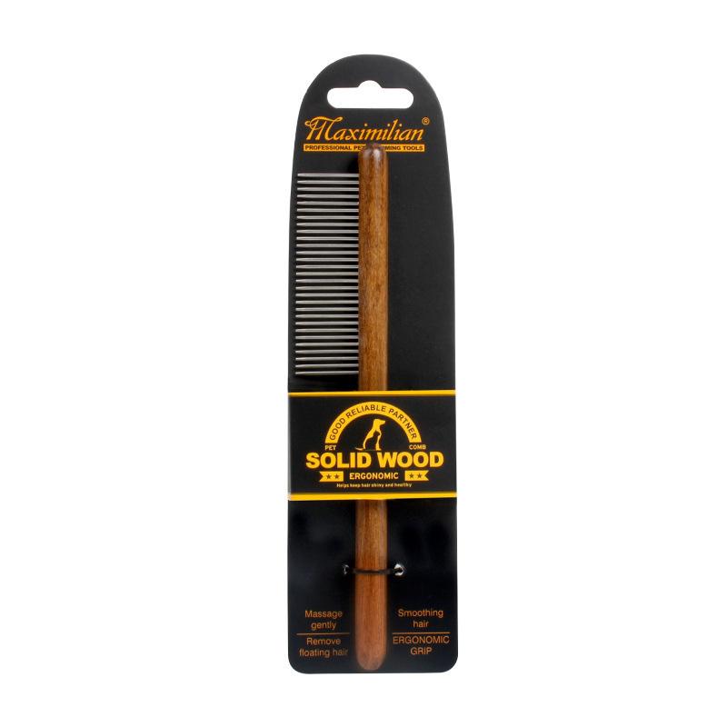 Pet Comb Manufacturer Comb Row Comb Cat Dog Hair Removal Solid Wood Comb Cleaning Beauty Flea Hair Removal