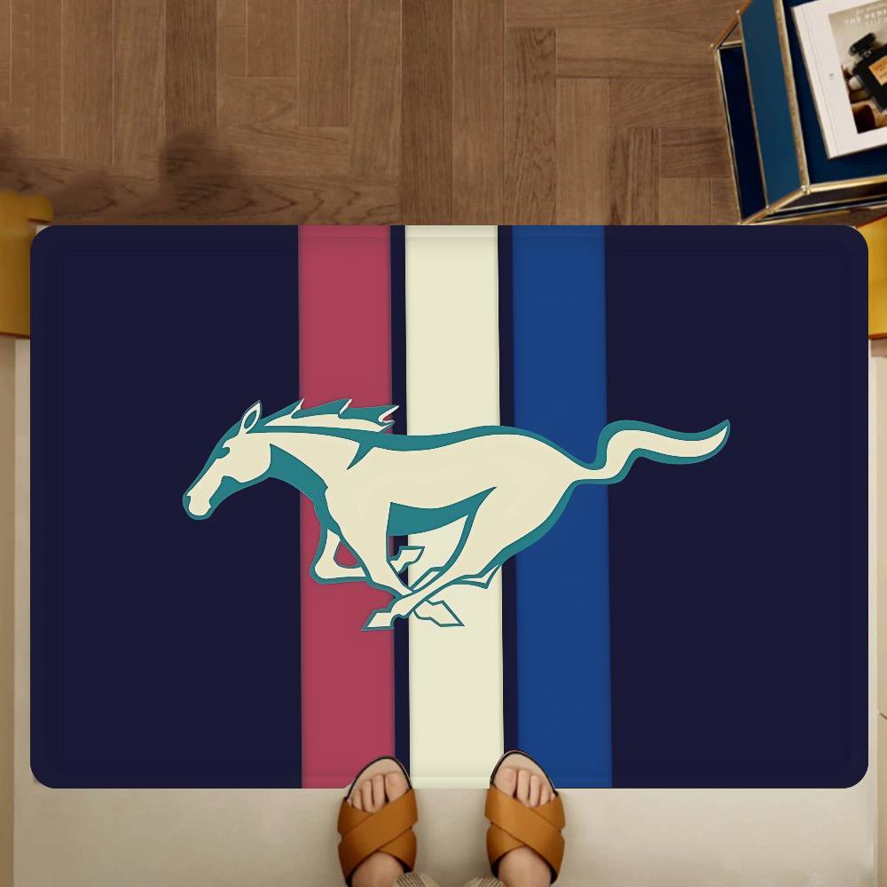 Horse Mustang Hallway Carpet Washable Non-Slip Living Room Sofa Chairs Area Mat Kitchen Doormat Area Rug