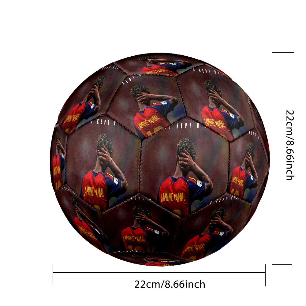 Lamine Yamal 19 Barcelona Players Celebration Size 5 Football Machine-Stitched Indoor/Outdoor Training and Matches perfect gift for sports enthusiasts